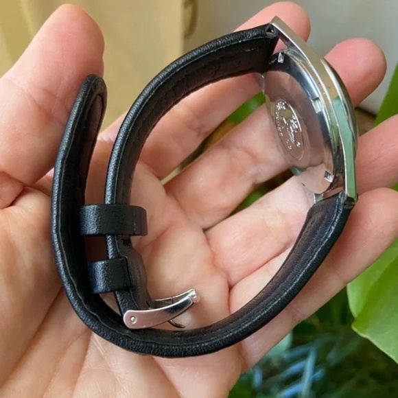 Vintage 34mm Omega Seamaster Stainless Steel Watch - Black Strap main image 8